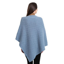Load image into Gallery viewer, Ladies Lambswool Aran Button-Up Poncho
