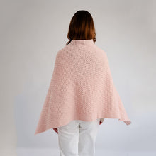 Load image into Gallery viewer, Ladies Lambswool Aran Button-Up Poncho
