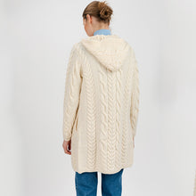 Load image into Gallery viewer, Women&#39;s Zipper Irish Cardigan with Hood
