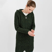 Load image into Gallery viewer, Women&#39;s Zipper Irish Cardigan with Hood
