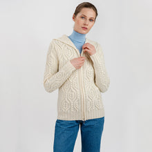 Load image into Gallery viewer, Aran Merino Zip Cardigan for Ladies
