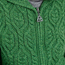 Load image into Gallery viewer, Aran Merino Zip Cardigan for Ladies
