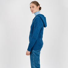 Load image into Gallery viewer, Aran Merino Zip Cardigan for Ladies
