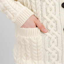 Load image into Gallery viewer, Ladies Traditional Aran Wool Cardigan
