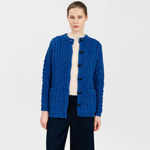 Load image into Gallery viewer, Ladies Traditional Aran Wool Cardigan
