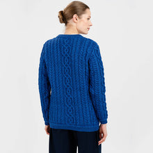 Load image into Gallery viewer, Ladies Traditional Aran Wool Cardigan
