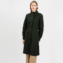 Load image into Gallery viewer, Long Ladies Irish Wool Aran Jacket
