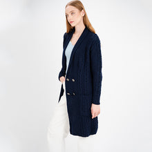 Load image into Gallery viewer, Ladies Shawl Neck Knitted Irish Cardigan
