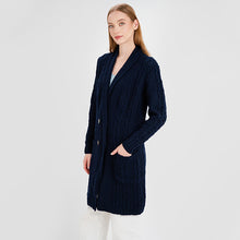 Load image into Gallery viewer, Ladies Shawl Neck Knitted Irish Cardigan
