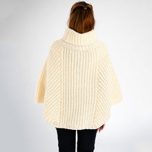 Load image into Gallery viewer, Merino Wool Chunky Cable Knit Poncho
