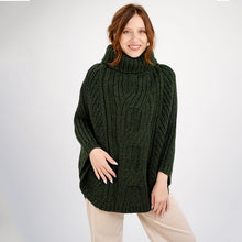 Load image into Gallery viewer, Merino Wool Chunky Cable Knit Poncho
