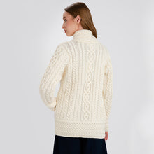 Load image into Gallery viewer, Ladies White Irish Aran Jacket
