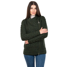 Load image into Gallery viewer, Ladies White Irish Aran Jacket
