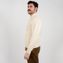 Load image into Gallery viewer, Merino Wool Shawl Neck Button Irish Sweater for Men
