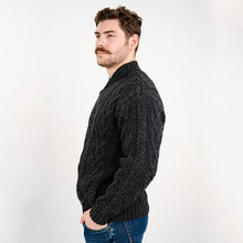 Load image into Gallery viewer, Merino Wool Shawl Neck Button Irish Sweater for Men
