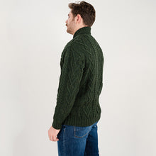 Load image into Gallery viewer, Merino Wool Shawl Neck Button Irish Sweater for Men
