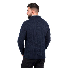 Load image into Gallery viewer, Merino Wool Shawl Neck Button Irish Sweater for Men
