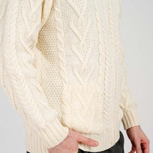 Load image into Gallery viewer, Men&#39;s Merino Knit Aran Zip Cardigan

