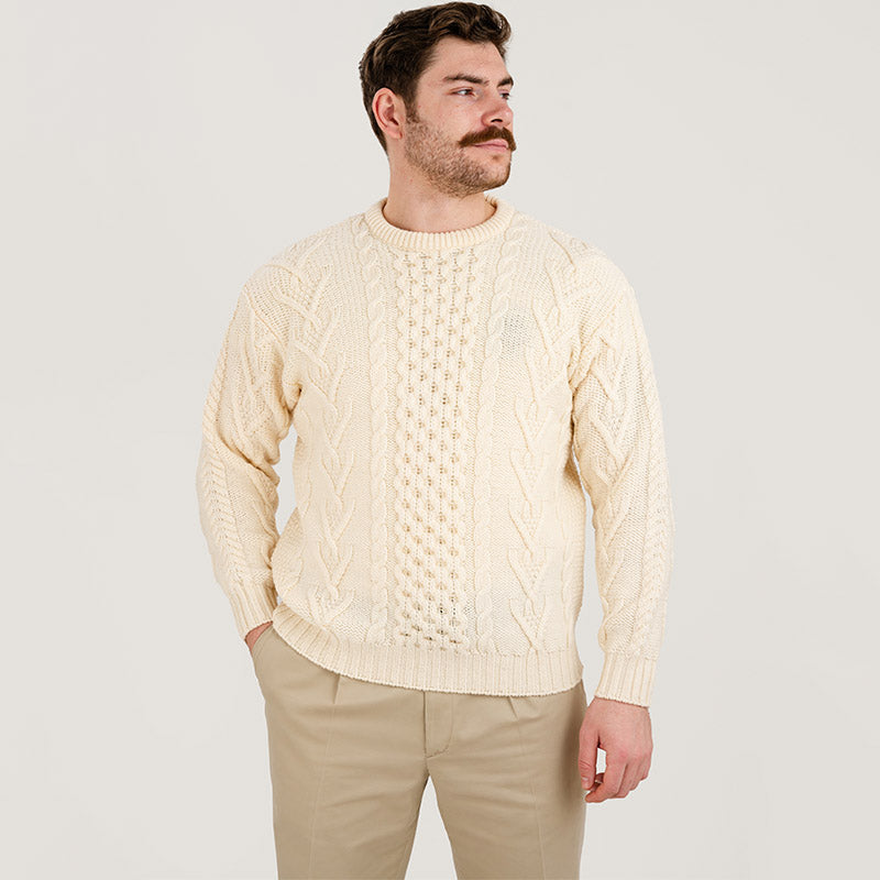 Men's Traditional Irish Aran Sweater