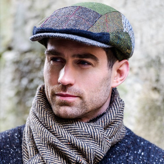 Irish Tweed Kerry Patch Flat Cap