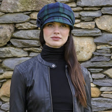 Load image into Gallery viewer, Blue Plaid Irish Tweed Newsboy Hat
