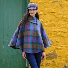 Load image into Gallery viewer, Blue Plaid Irish Tweed Women&#39;s Newsboy Hat
