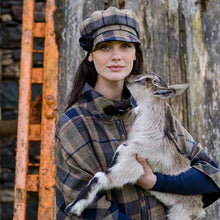 Load image into Gallery viewer, Brown Plaid Irish Newsboy Ladies Hat
