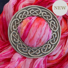 Load image into Gallery viewer, Celtic Knot Handmade Pewter Scarf Ring
