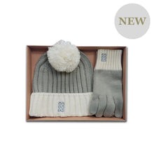 Load image into Gallery viewer, Sustainable Celtic Knot Hat and Gloves Gift Set -Taupe
