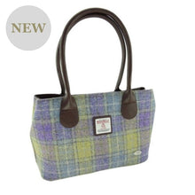 Load image into Gallery viewer, Blue Plaid Irish Tweed Tote Bag
