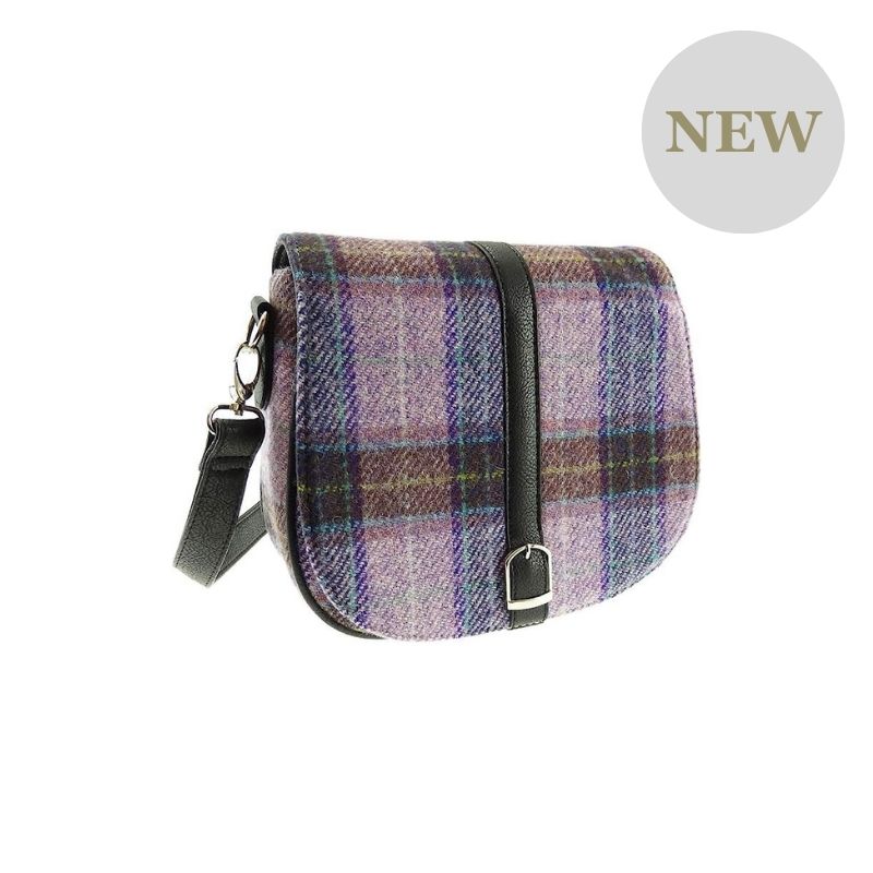 Lavender Harris Tweed Shoulder Bag