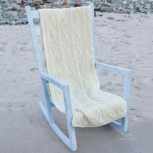Load image into Gallery viewer, Irish Diamond Knit Merino Wool Throw
