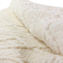 Load image into Gallery viewer, Irish Diamond Knit Merino Wool Throw
