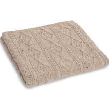 Load image into Gallery viewer, Irish Diamond Knit Merino Wool Throw

