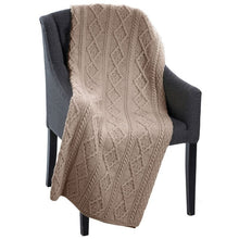 Load image into Gallery viewer, Irish Diamond Knit Merino Wool Throw
