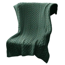 Load image into Gallery viewer, Soft Merino Wool Aran Cable Knit Throw
