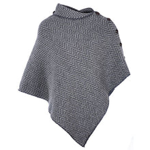 Load image into Gallery viewer, Wool Herringbone Irish Poncho
