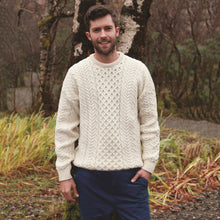 Load image into Gallery viewer, SAOL Charcoal Thick Hand Knit Irish Aran Sweater SA823 TaraIrishClothing.com
