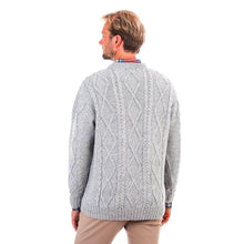 Load image into Gallery viewer, SAOL Crew Neck Sweater AWM208 Grey Back TaraIrishClothing.com
