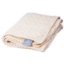 Load image into Gallery viewer, Aran Woollen Mills	SuperSoft Merino Knit Patch Cot Throw B659373 tarairishclothing.com
