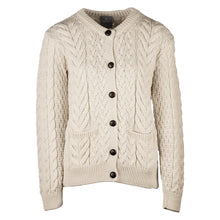 Load image into Gallery viewer, Carraig Donn Ladies Merino Lumber Jacket White Front TaraIrishClothing.com
