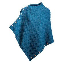 Load image into Gallery viewer, Merino Irish Poncho with Side Buttons
