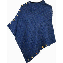 Load image into Gallery viewer, Merino Irish Poncho with Side Buttons
