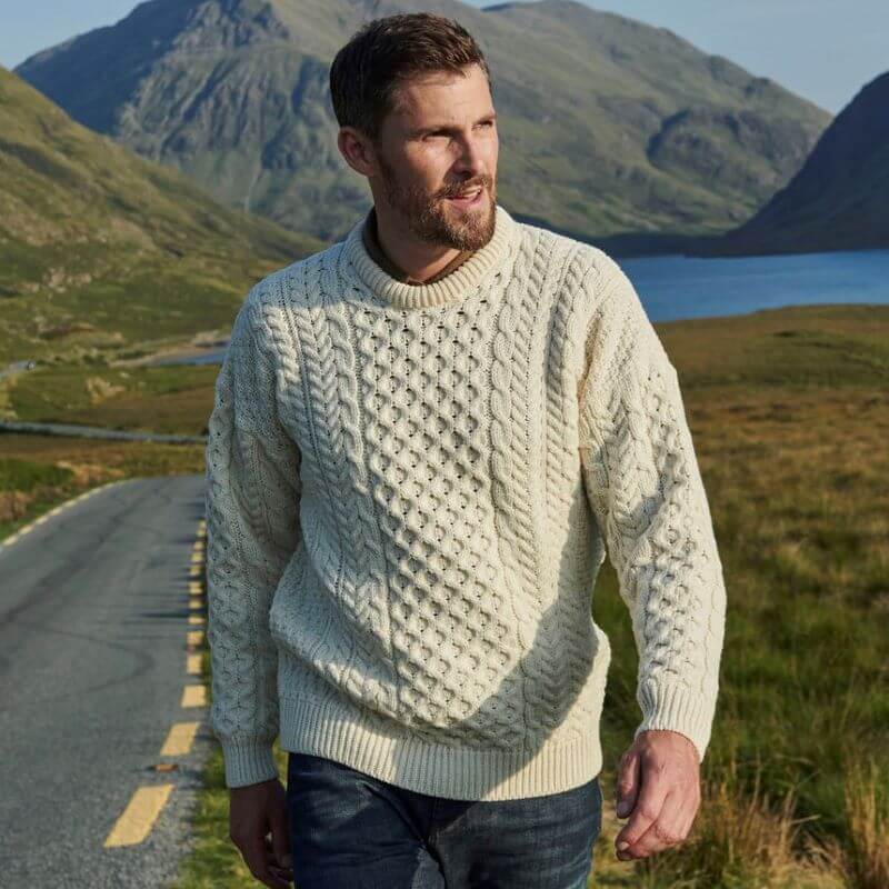 Heavyweight Traditional Aran Sweater | Tara Irish Clothing