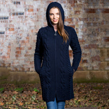 Load image into Gallery viewer, SAOL Zipper Hand Knit Cardigan ML110104 hood tarairishclothing.com
