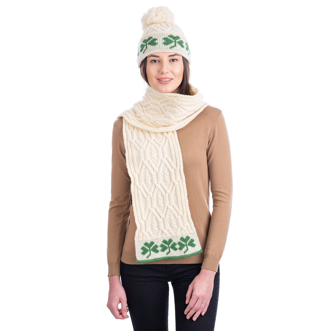 SAOL Hand Knit Patchwork Scarf ML251 TaraIrishClothing.com