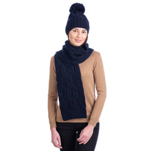 Load image into Gallery viewer, SAOL Irish Merino Wool Diamond Scarf ML252 TaraIrishClothing.com
