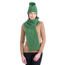 Load image into Gallery viewer, SAOL Irish Merino Wool Diamond Scarf ML252 TaraIrishClothing.com
