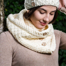 Load image into Gallery viewer, Irish Snood Scarf with Buttons
