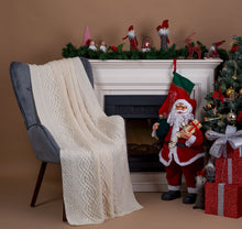 Load image into Gallery viewer, Aran Irish Blanket Made in Ireland Tara Irish Clothing Christmas
